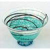 Glass Rocks Dottie Boscamp Lightning Series Wide Bowl Artisan Handblown Art Glass Bowls