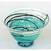 Glass Rocks Dottie Boscamp Lightning Series Wide Bowl Artisan Handblown Art Glass Bowls