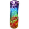 Glass Rocks Dottie Boscamp Optic Rainbow Series Tall Vase Artisan Handblown Art Glass