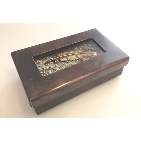 Grace Gunning Feather Reliquary Box Artistic Artisan Designer Keepsake Boxes