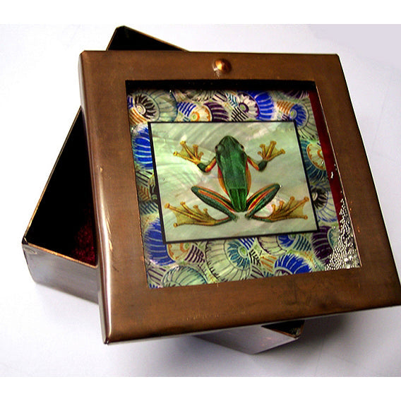 Grace Gunning Frog Pearlie Reliquary Box Artistic Artisan Designer Keepsake Boxes