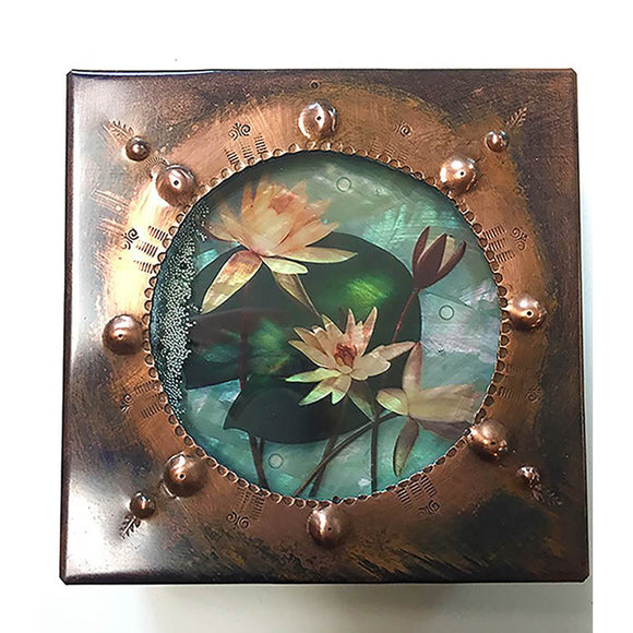 Grace Gunning Lotus Round Window Reliquary Box