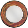 Grant Noren Burl Vine Round Wood Mirror, Artistic Artisan Designer Mirrors