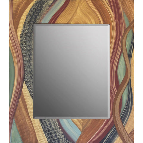 Grant Noren Leaves Of Grass Wood Mirror, Artistic Artisan Designer Mirrors