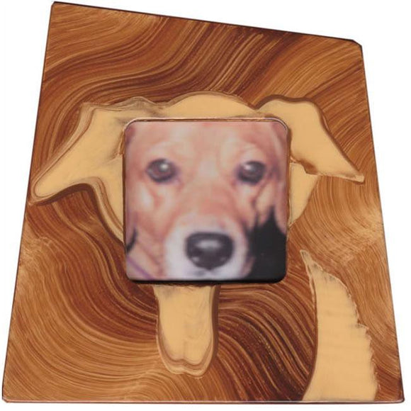 Grant Noren Painted Faux Finish Wood Dog Photo Frame Dog113 Artistic Artisan Designer Photo Frames