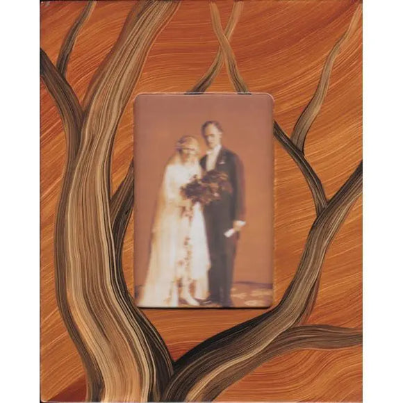 Grant Noren Painted Faux Finish Wood Photo Frame Tree11 Artistic Artisan Designer Photo Frames