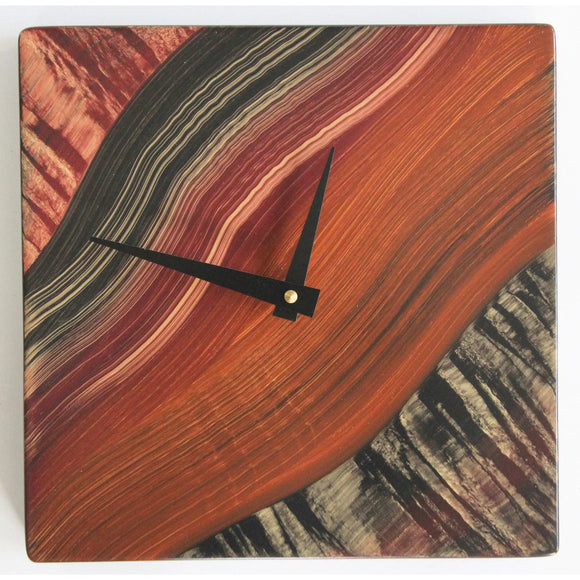 Grant Noren Tiger River Wood Wall Clock, Artistic Artisan Designer Clocks