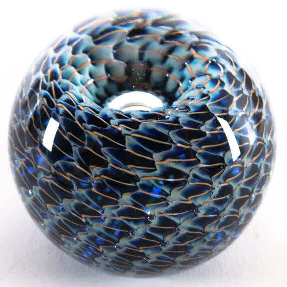 Grateful Gathers Glass By Danny Polk Jr Aquanacci Spherical Paperweight Artisan Crafted Hand Blown American Art Glass