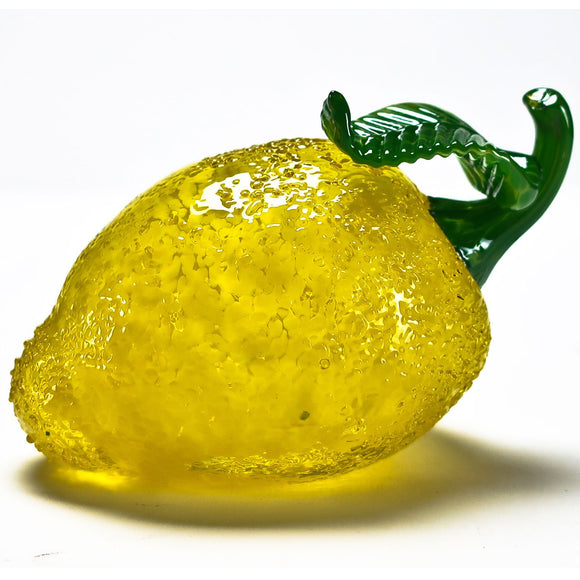 Grateful Gathers Glass By Danny Polk Jr Glossy Lemon Artisan Crafted Hand Blown American Art Glass
