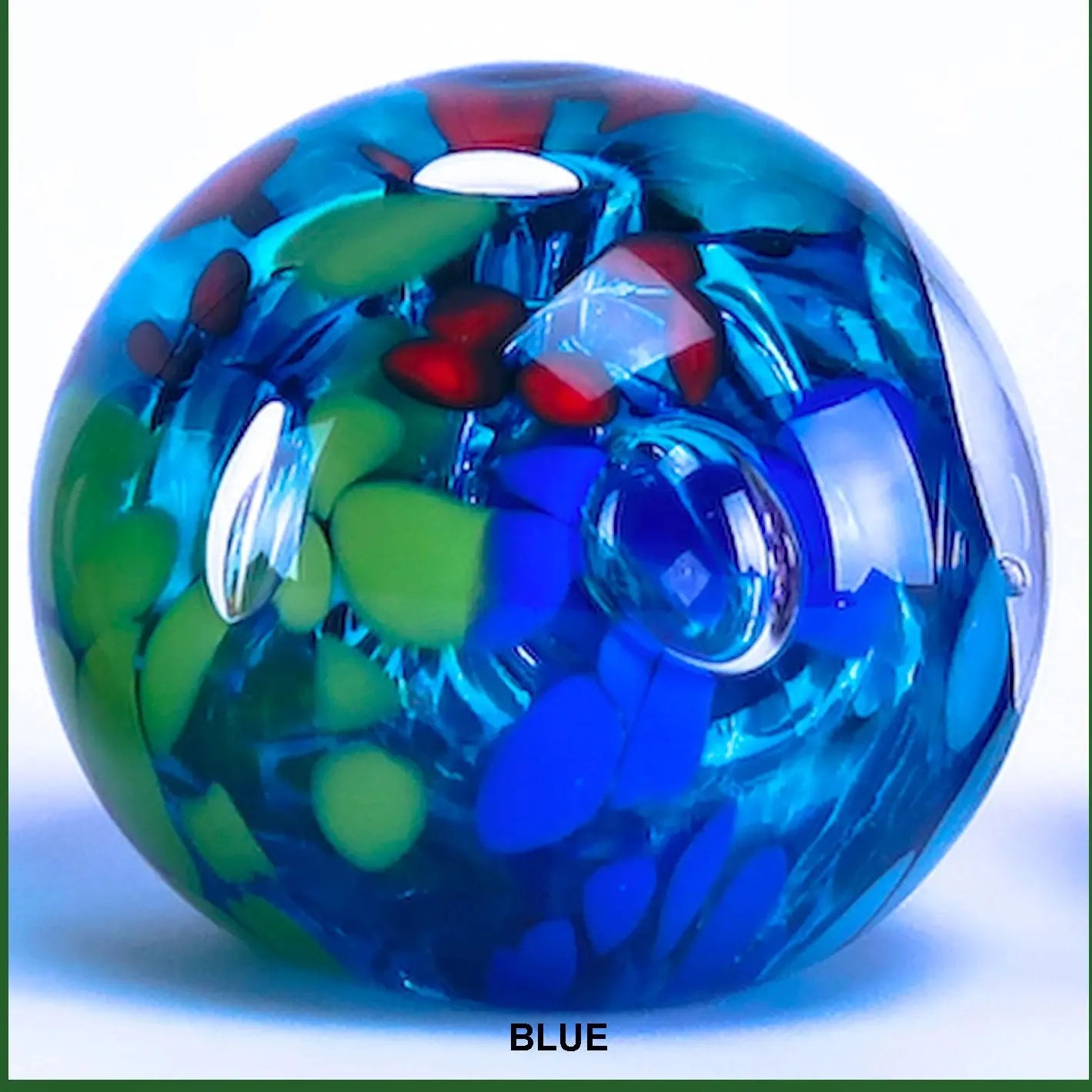 Blue Iota Paperweight