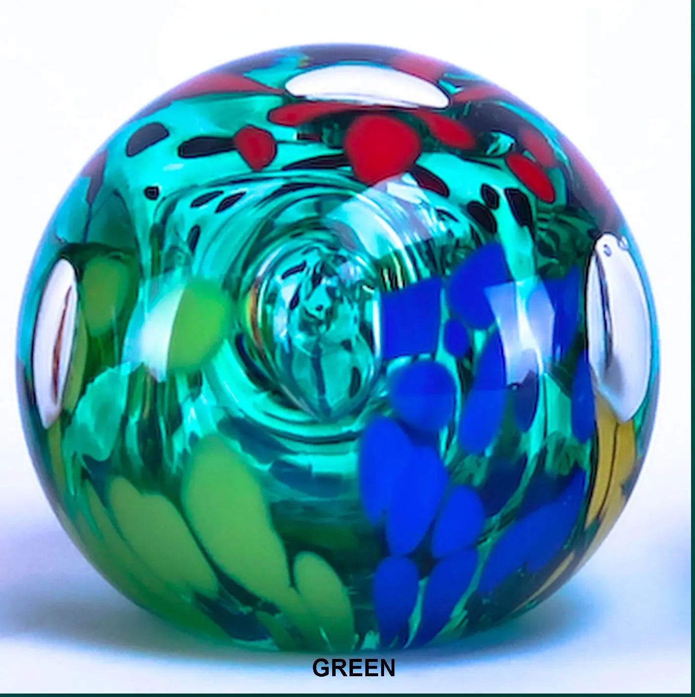 Green Iota Paperweight