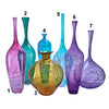 Grateful Gathers Glass by Danny Polk Lightening Vases Hand Blown American Art Glass
