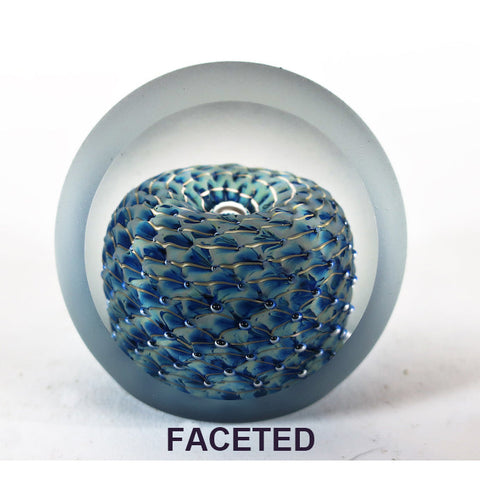 Grateful Gathers Glass by Danny Polk Aguanacci Faceted Paperweight Hand Blown American Art Glass