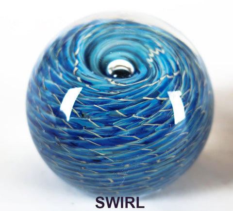 Grateful Gathers Glass by Danny Polk Aguanacci Swirl Sphere Hand Blown American Art Glass