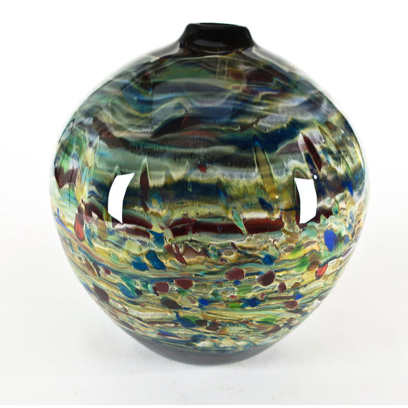 Grateful Gathers Glass by Danny Polk Lithosphere Jug Vase Hand Blown American Art Glass