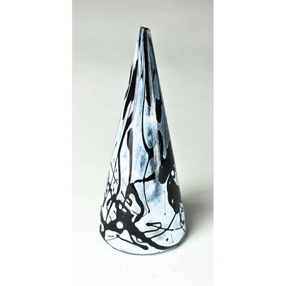 Grateful Gathers Glass by Danny Polk Moonlight Jazz Cyclone Vase Hand Blown American Art Glass