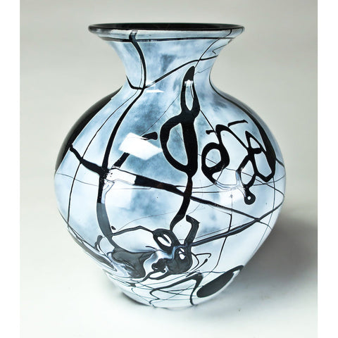 Grateful Gathers Glass by Danny Polk Moonlight Jazz Jug Vase Hand Blown American Art Glass