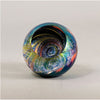 Handblown Glass Fireball Paperweight in Black By Glass Eye Studio Artistic Artisan Crafted Paperweights