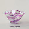andblown Glass Mini Wave Bowl by Glass Eye Studio, Frozen Grapes, set of two