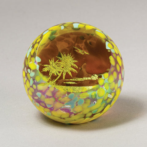 Handblown Glass Seasonal Summer Breeze Paperweight By Glass Eye Studio Artistic Artisan Crafted Paperweights