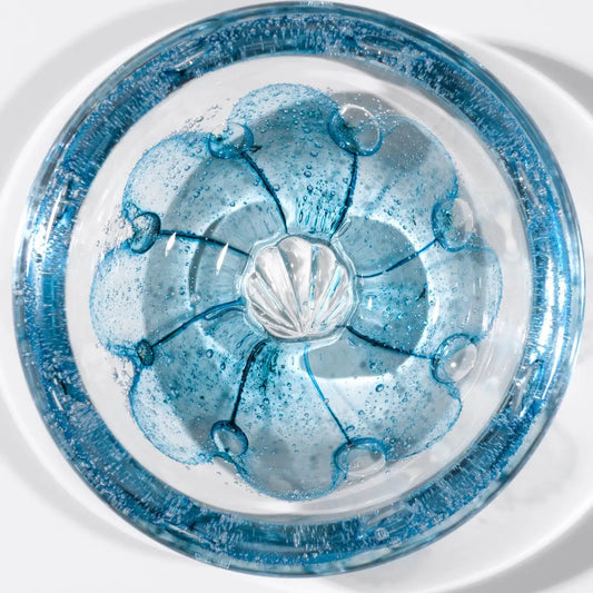 Hot Glass Alley Jake Pfeifer Shell Swedish Ocean Blue Bowl Artistic Handblown Glass