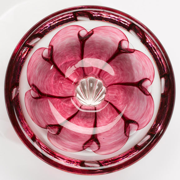 Hot Glass Alley Jake Pfeifer Shell Swedish Pink Bowl Artistic Handblown Glass Artistic Handblown Glass