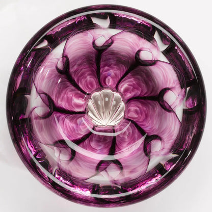 Hot Glass Alley Jake Pfeifer Shell Swedish Purple Bowl Artistic Handblown Glass