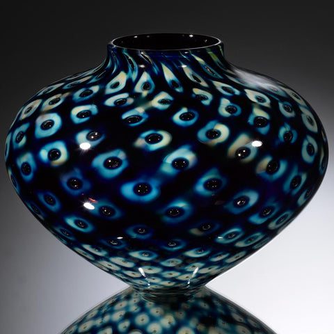 Hot Glass Alley Jake Pfeifer Treasure Chubby Pineapple Vase Artistic Handblown Glass