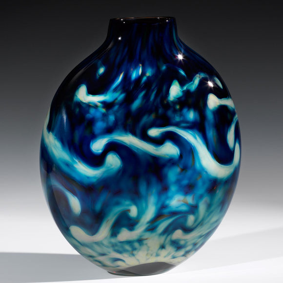 Hot Glass Alley Jake Pfeifer Treasure Pill Pinch and Twist Vase Artistic Handblown Glass