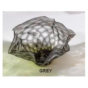 Hot Glass Alley Jake Pfeiffer Scallop Bowl Sample Grey