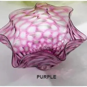 Hot Glass Alley Jake Pfeiffer Scallop Bowl Sample Purple
