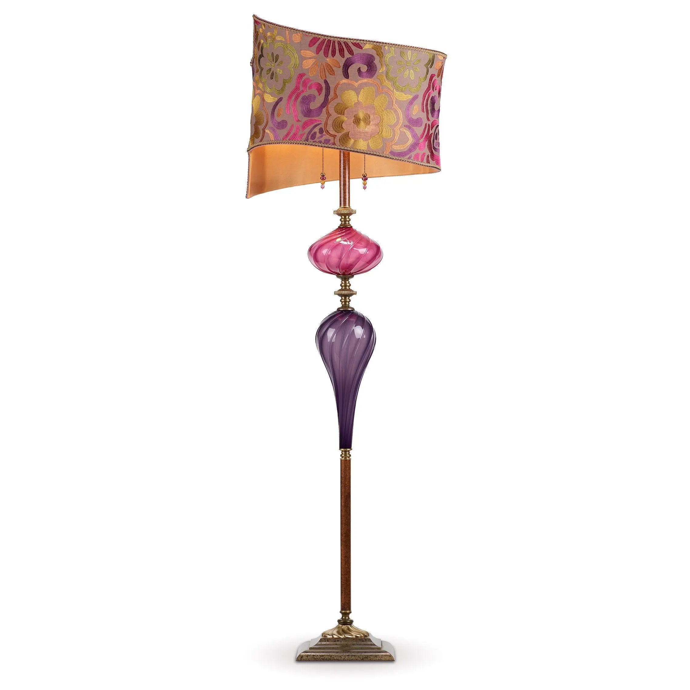 Purple standing lamp outlet