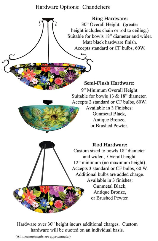 Jamie Barthel Chandelier Hardware Options