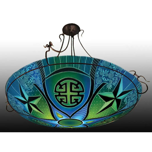 Lucky Blue Chandelier side view