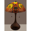 Jamie Barthel Lucky Reverse Hand Painted Glass Table Lamp, Contemporary Glass Lamps