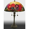 Jamie Barthel Rose Garden Reverse Hand Painted Glass Table Lamp, Contemporary Glass Lamps