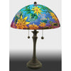 Jamie Barthel Sunflowers Reverse Hand Painted Glass Table Lamp, Contemporary Glass Lamps