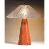 Jim Webb Studio 233 Six Sided Russet Glaze Table Lamp Hopewell Collection with Silver Mica Shade