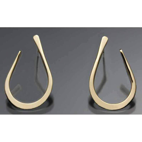 John Tzelepis Jewelry 14K Gold Earrings Ear030 Handcrafted Artistic Artisan Designer Jewelry