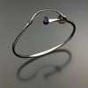John Tzelepis Jewelry Sterling Silver Amethyst Bracelet BRA540AM-3 Handcrafted Artistic Artisan Designer Jewelry