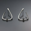 John Tzelepis Jewelry Sterling Silver Aquamarine Earrings EAR040SMSSAQ Handcrafted Artistic Artisan Designer Jewelry