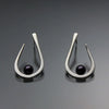 John Tzelepis Jewelry Sterling Silver or 14K Gold Black Pearl Earrings EAR030SMSSPB Handcrafted Artistic Artisan Designer Jewelry