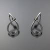 John Tzelepis Jewelry Sterling Silver Blue Topaz Earrings EAR190SMLTZ-1 Handcrafted Artistic Artisan Designer Jewelry