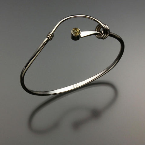 John Tzelepis Jewelry Sterling Silver Citrine Bracelet BRA540CI-3 Handcrafted Artistic Artisan Designer Jewelry