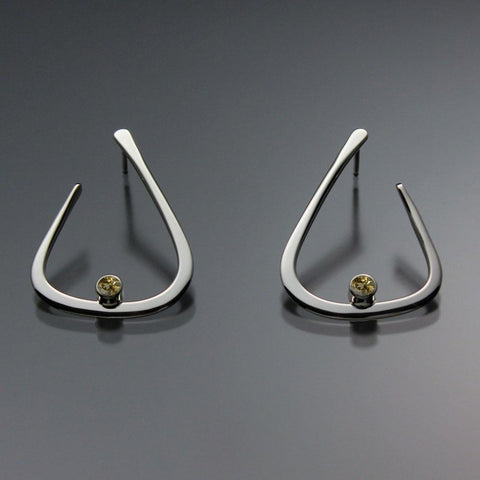 John Tzelepis Jewelry Sterling Silver Citrine Earrings EAR040SMSSCI Handcrafted Artistic Artisan Designer Jewelry