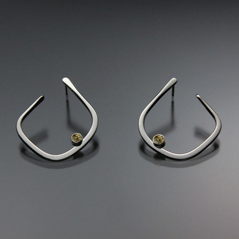 John Tzelepis Jewelry Sterling Silver Citrine Earrings EAR050SSCI Handcrafted Artistic Artisan Designer Jewelry