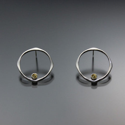 John Tzelepis Jewelry Sterling Silver Citrine Earrings EAR070SMSSCI Handcrafted Artistic Artisan Designer Jewelry
