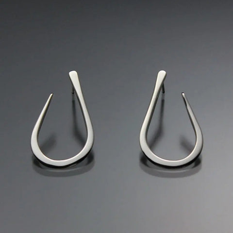 John Tzelepis Jewelry Sterling Silver or 14K Gold Earrings EAR030SMSS Handcrafted Artistic Artisan Designer Jewelry