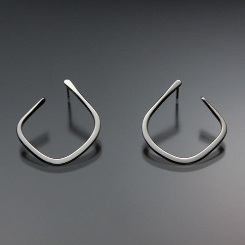 John Tzelepis Jewelry Sterling or 14K Gold Silver Earrings EAR050SS Handcrafted Artistic Artisan Designer Jewelry