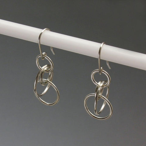 John Tzelepis Jewelry Sterling Silver Earrings EAR560SM-1 Handcrafted Artistic Artisan Designer Jewelry